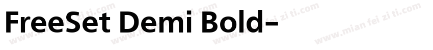 FreeSet Demi Bold字体转换